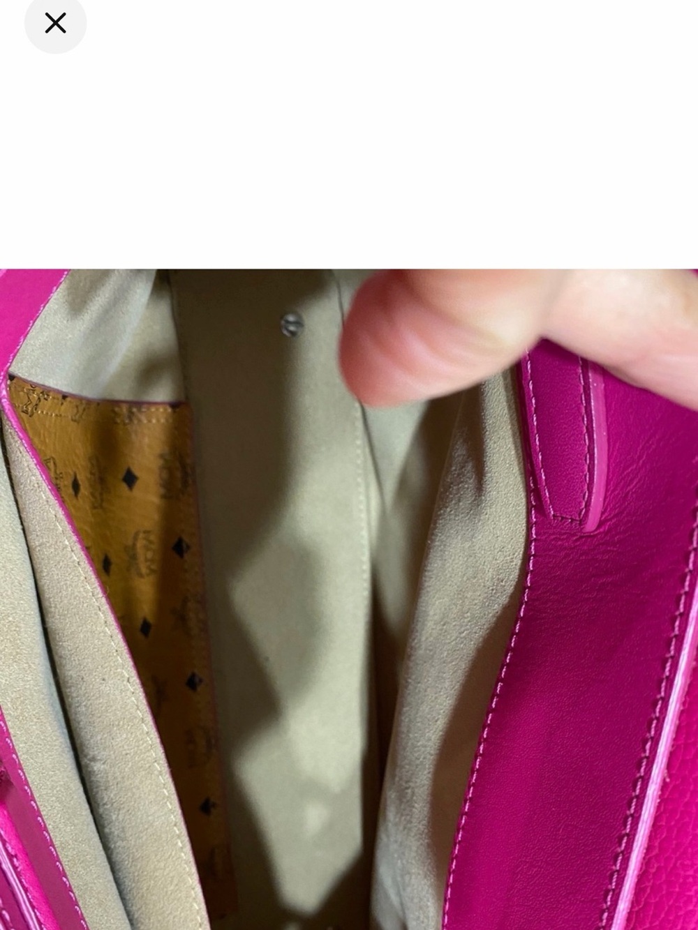 MCM Milla Medium Hot Pink Fuchsia Leather Structured Tote – Pristine - Picture 8 of 9